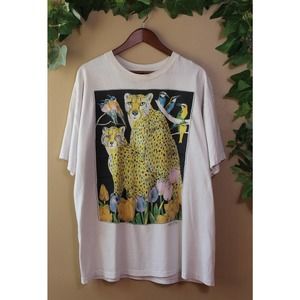 CHEETAH BIRD ART TEE